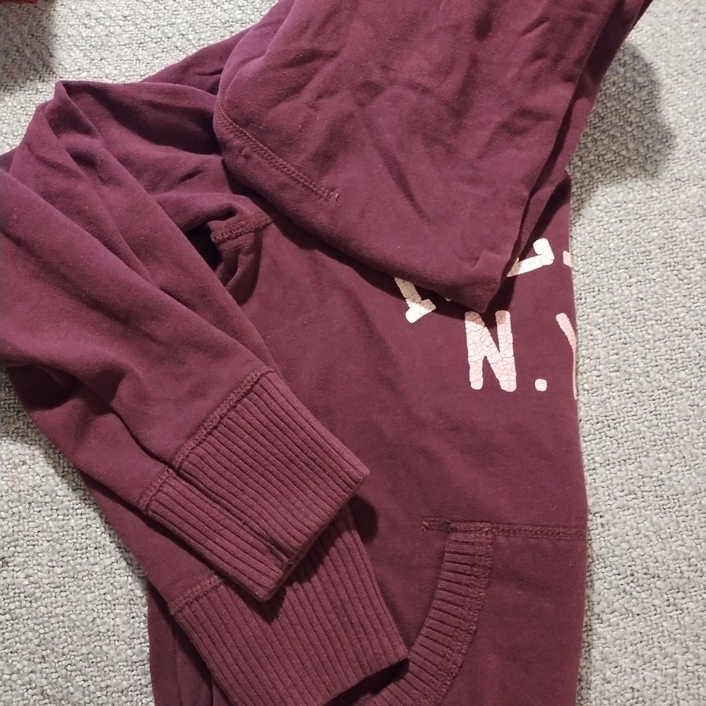 American Eagle Outfitters Burgundy Pullover Hoodie - Picture 4 of 4